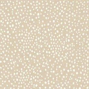 Simple Polka Dots Linen Beige