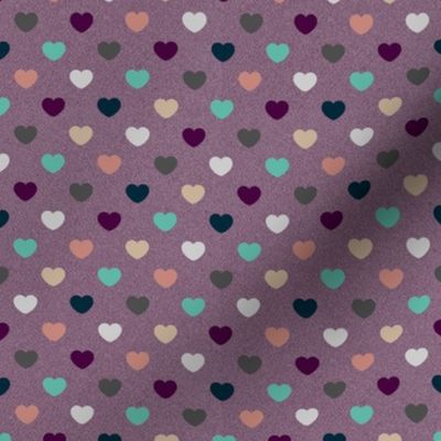 Cozy Sweater Hearts on Purple