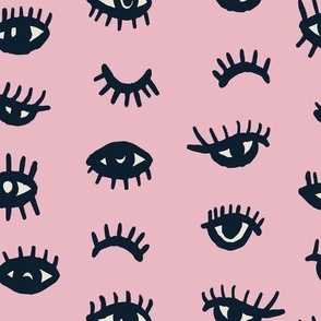 Eyes for Days - indigo and pink