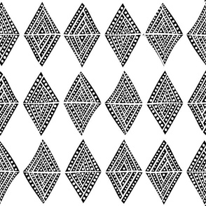 Hand-drawn Geometrics-Diamonds and Dots