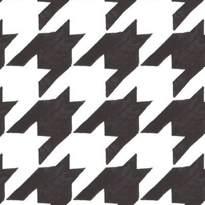 black and white illustrated houndstooth