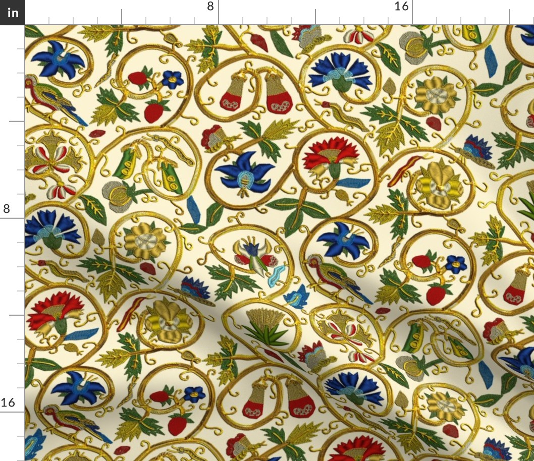 Embroidered Elizabethan Jacket Goldwork Imitation