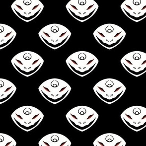Japanese Smily Masks Polka Dots | Medium density