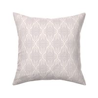 293 - Silvery grey and cream stylized medallion, jumbo scale for wallpaper and bed linen, for a classic sophisticated look