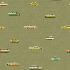 1950s Cars Olive
