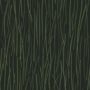 290 - Large scale  Pine needles in summertime - in deep green and almost black - medium scale for wallpaper, home decor and apparel.