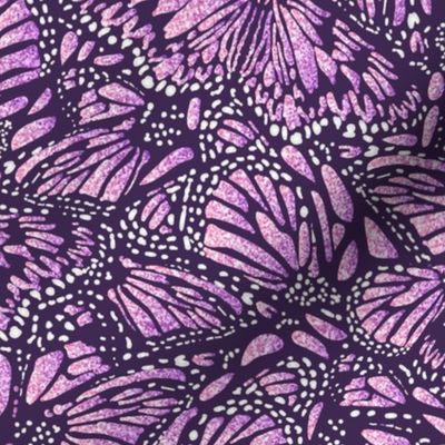 Y2K Butterfly Bling- Amethyst Pink Ombre- Regular Scale