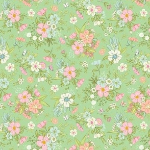 XS Pretty Flowers- basil // Love Some Bunny collection
