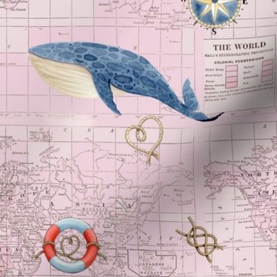 Pink World with Whale