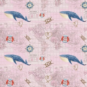 Pink World with Whale