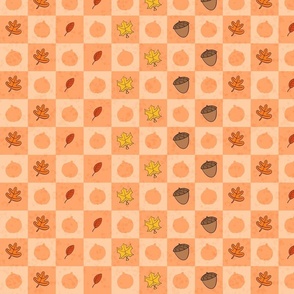 Thanksgiving Checkerboard - Orange