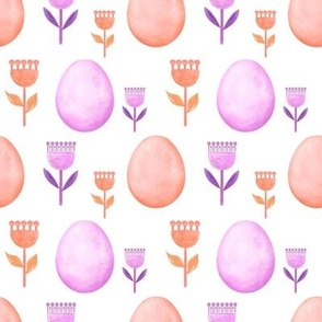 Easter watercolor eggs