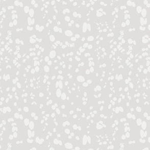 Eggshell White and Bright White Abstract Polka-Dots