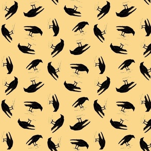 Ravens small, on rich yellow