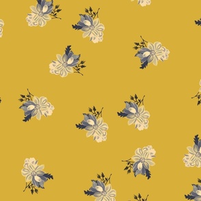 flowers on yellow