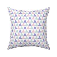 Pastel Triangles, violet, seaglass, cottoncandy