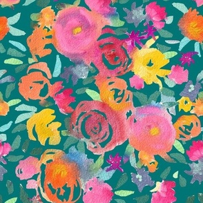 June Blooms // Teal Green 