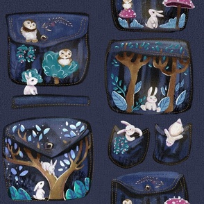 Forest pockets & bunnies _hidden woods_large scale