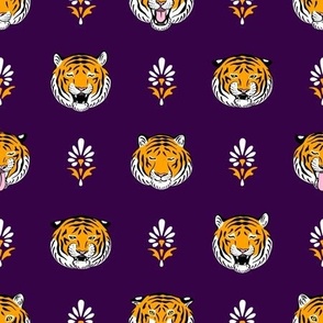 Moods of a Tiger (Dark Purple and Marigold)