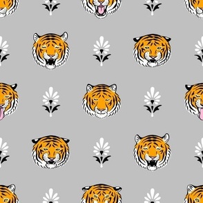 Moods of a Tiger (Grey and Marigold)