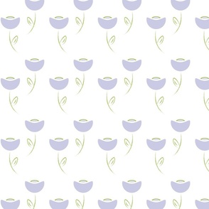 Delicate Lavender Floral with White Background