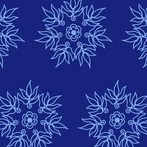 Blue Snowflake Flowers of Henna