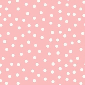 Light Pink with White Dots