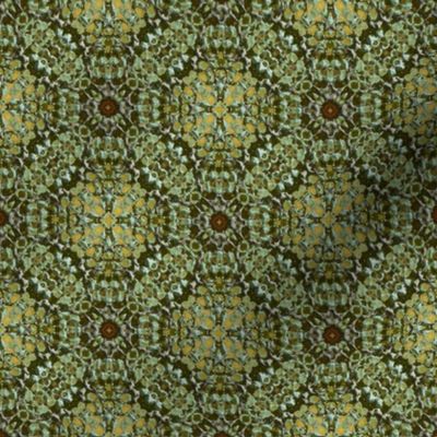 Sage Green and Gold Filigree, medium 