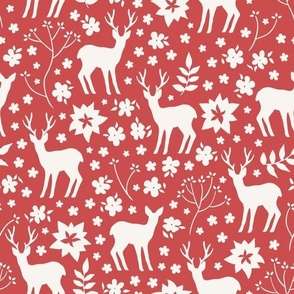 Red Holiday Deer