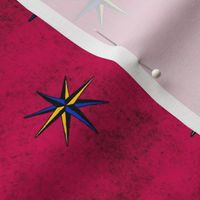 Compass Rose Stars -Red