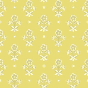 floral star/citrine background