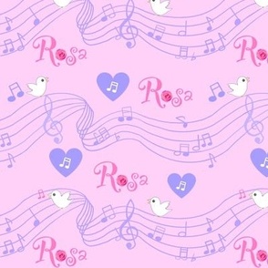 Rosa name on pink