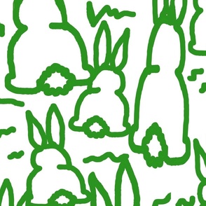 Green Bunny Fabric