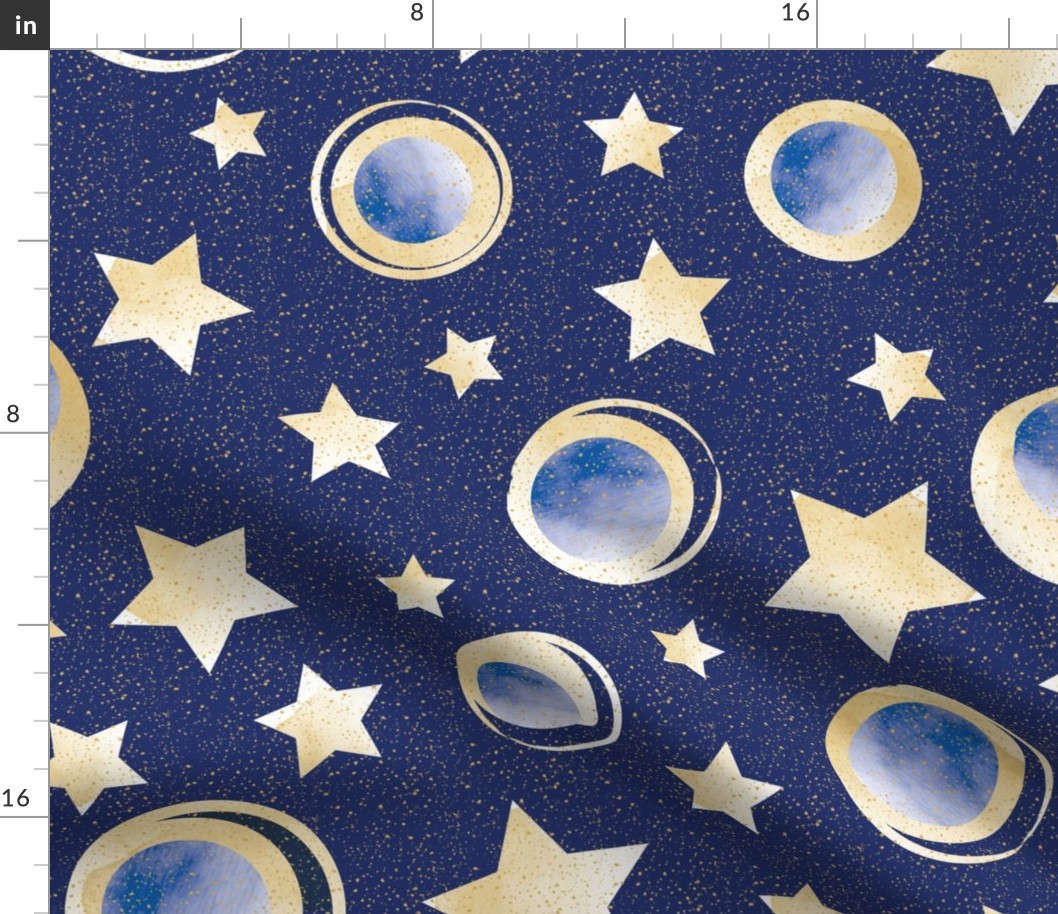 (large scale) stars and moons at night