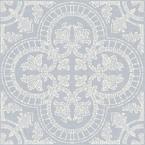 Dotted Fleur Tile Lavender Grey