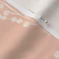 delicate flowers on peachy background