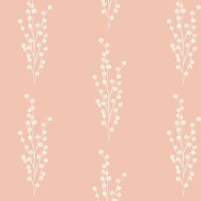 delicate flowers on peachy background