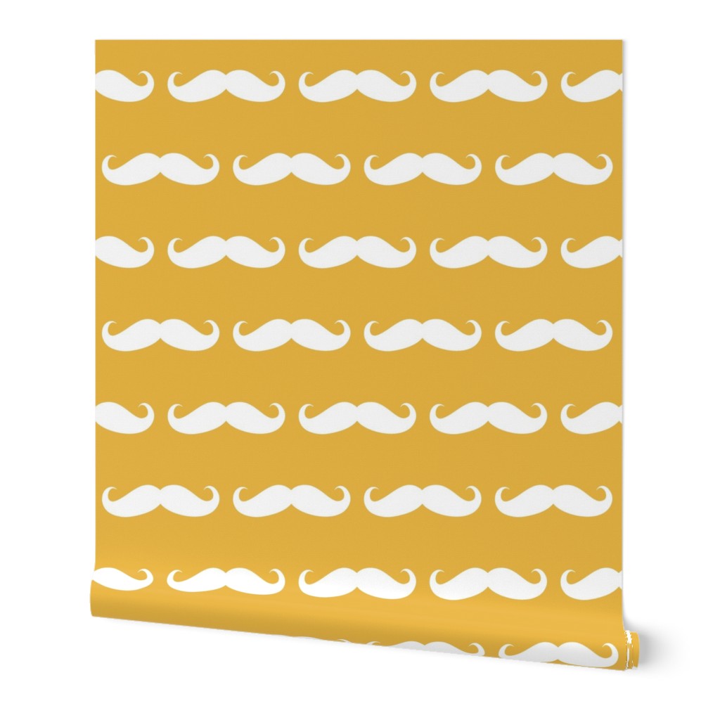 Mustaches on yellow 