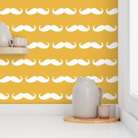 Mustaches on yellow 