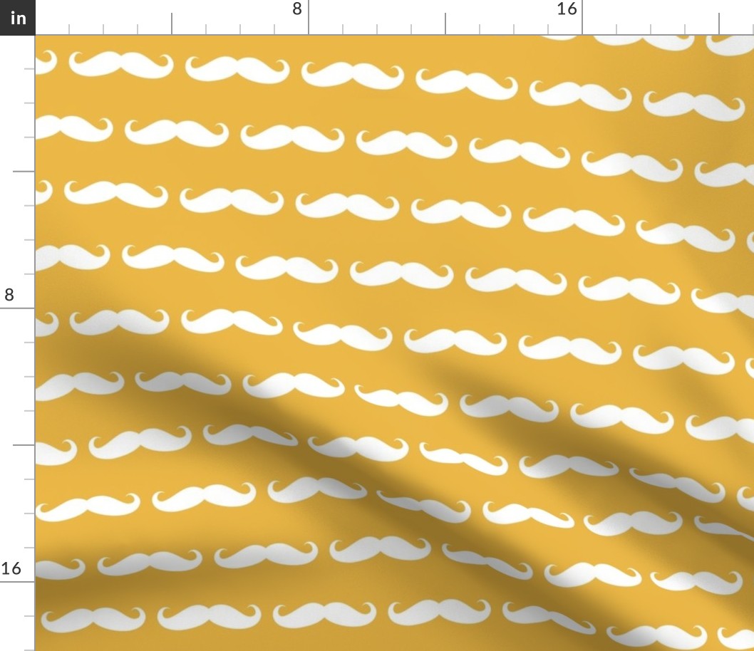 Mustaches on yellow 