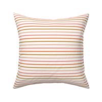 Boho Stripes with Coral, Pink, Orange, and Brown on Cream