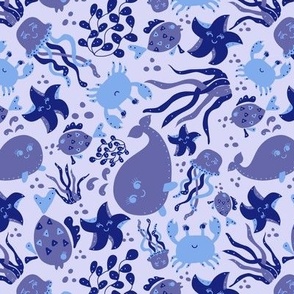 Blue Ocean Animals - Large Scale
