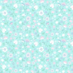 Ditsy floral_ selestemarine