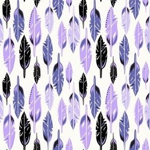 Feathers Periwinkle Purple 3x3