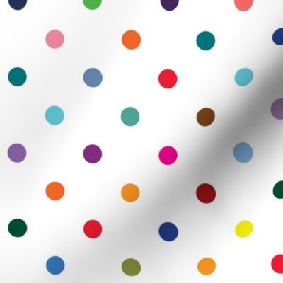Cheerful happy bright circles polka dots pattern