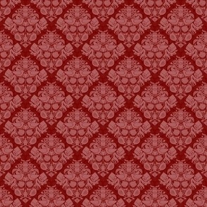 COVID daMASK in Red, Light on Dark, Small