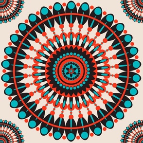 Colourful mandala,boho  pattern 