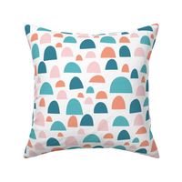 Large Cut Out Shapes Abstract Geometrics Teal Pink Blue
