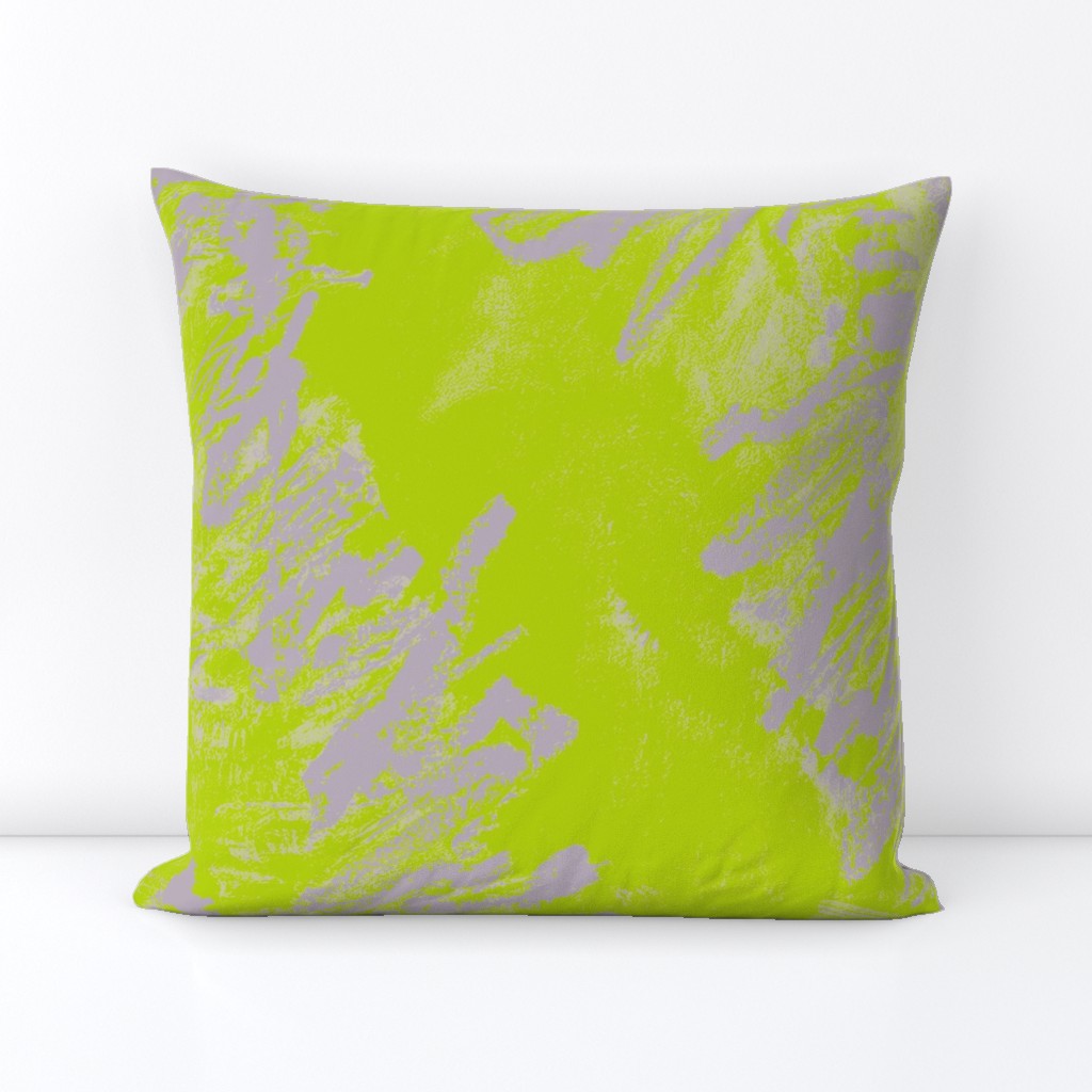 Green Silver Floral Abstract Oversize