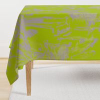 Green Silver Floral Abstract Oversize